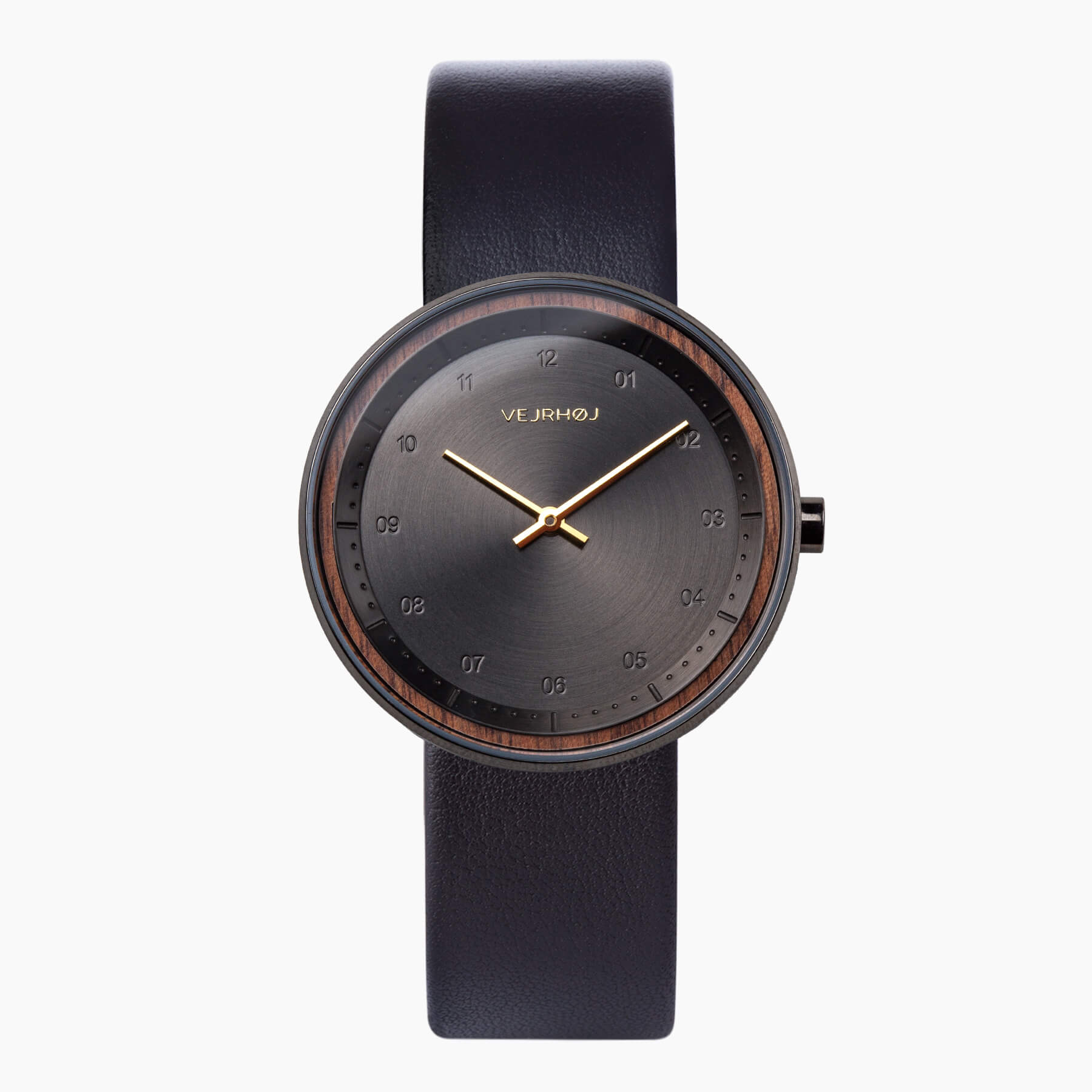BLACK and GOLD wood watch VEJRHØJ