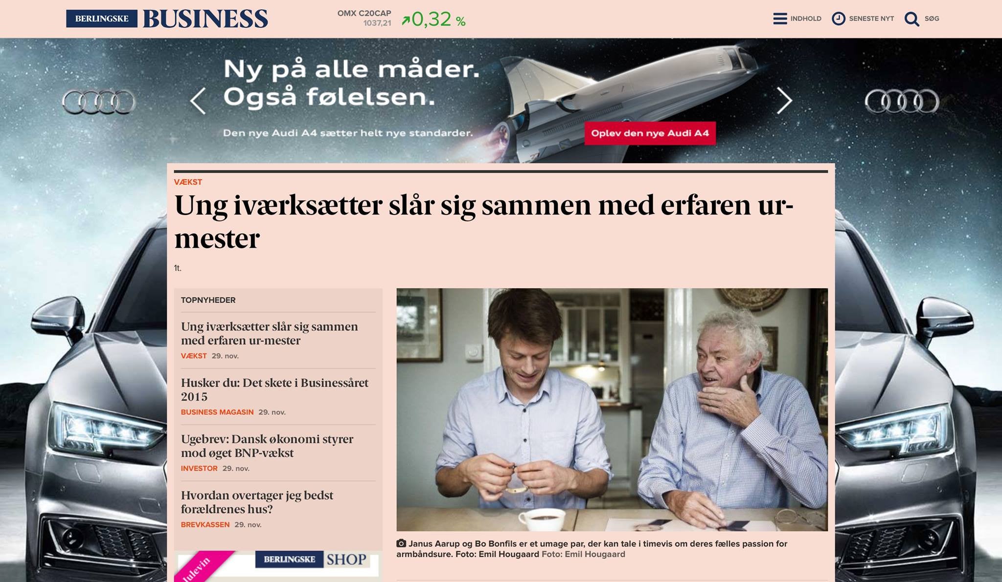 VEJRHØJ in Berlingske Business