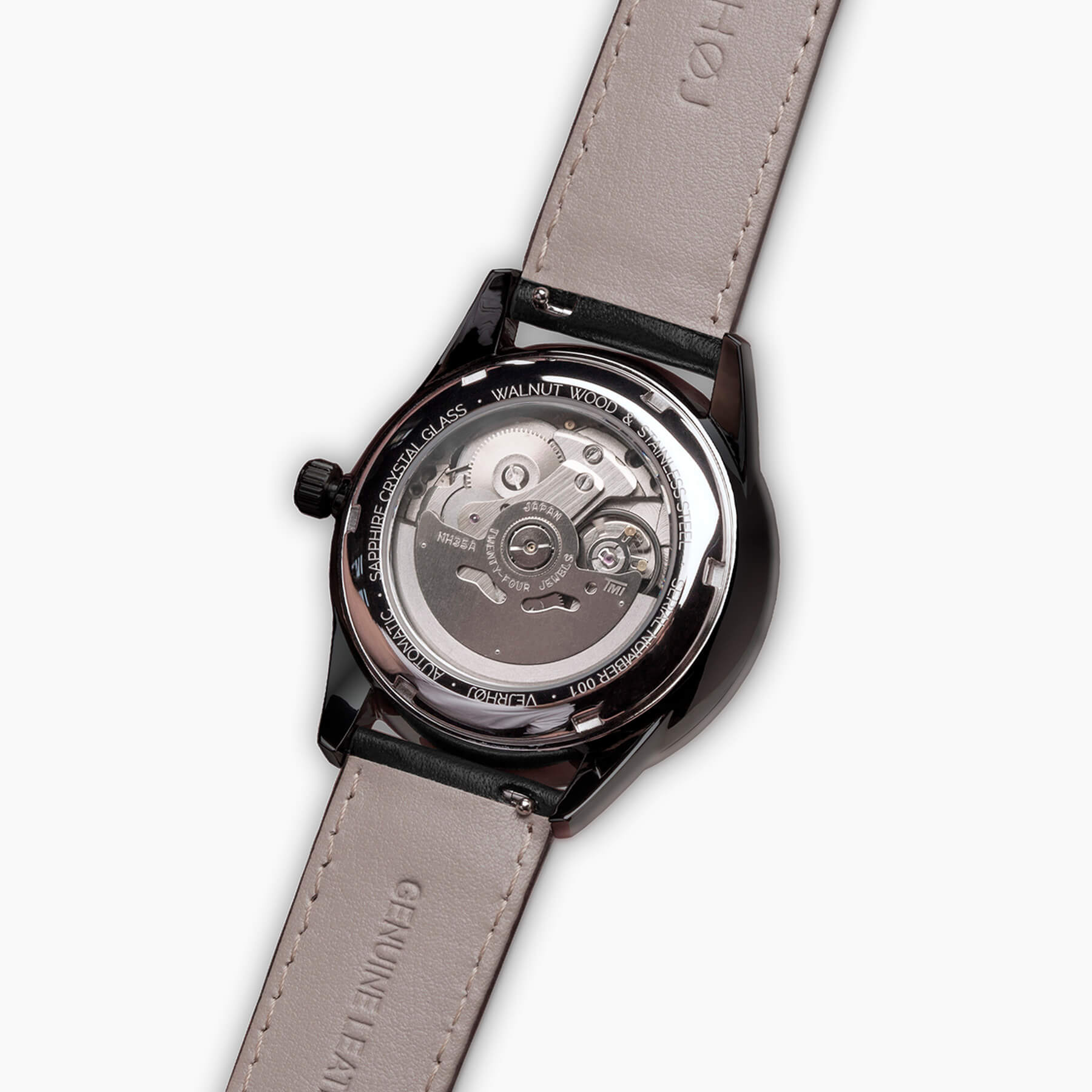 VEJRHØJ A01 NH35A automatic 24 jewels  41 hour power reserve  white date disc