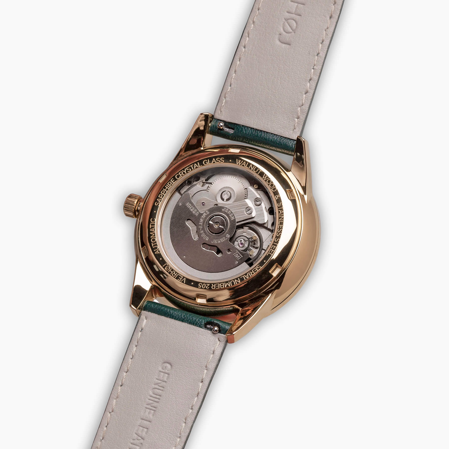VEJRHØJ A03  NH35A automatic 24 jewels  41 hour power reserve  white date disc
