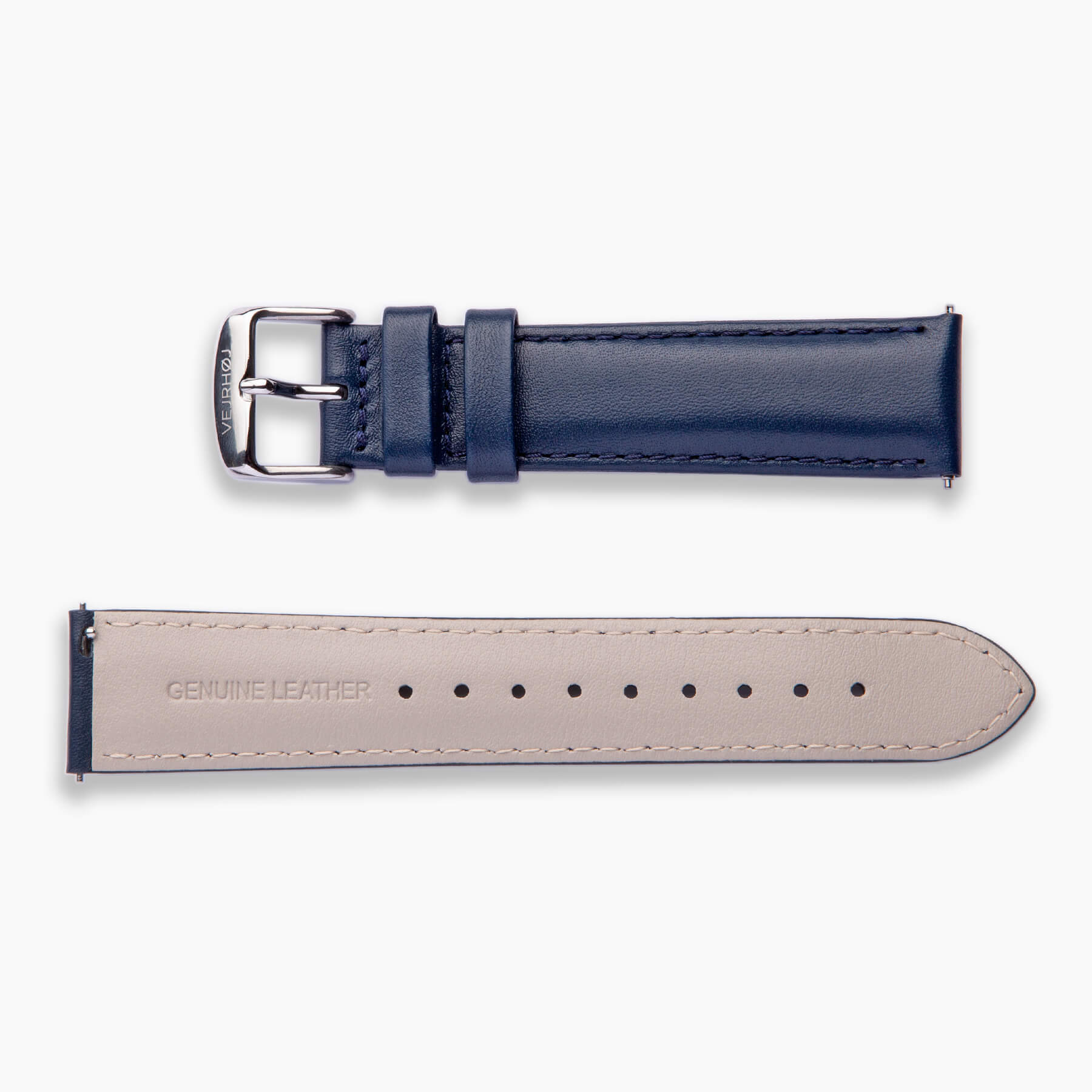 Blue strap with silver buckle